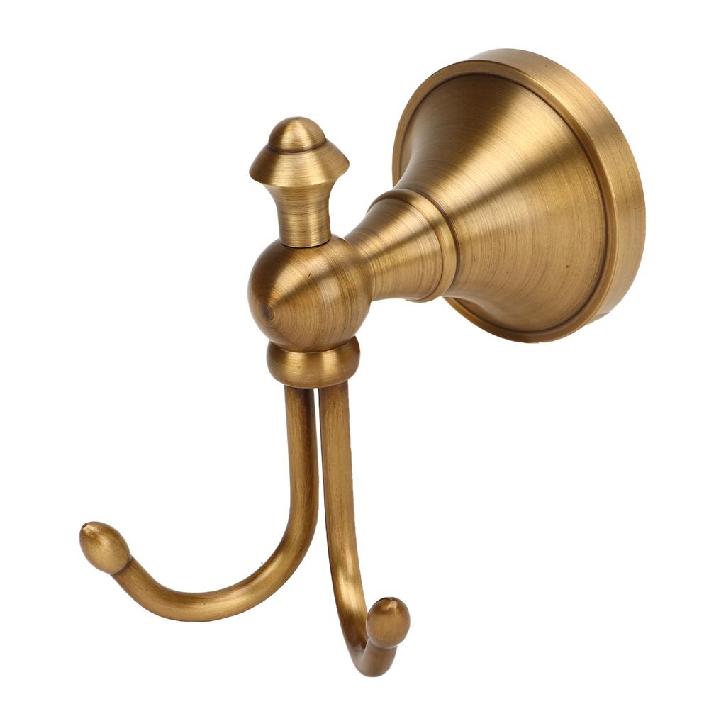 Настенные крючки для полотенец Двойные зубцы Медные Прочные Ржавчиноустойчивые Современный Элегантный Стиль Крючки для пальто для