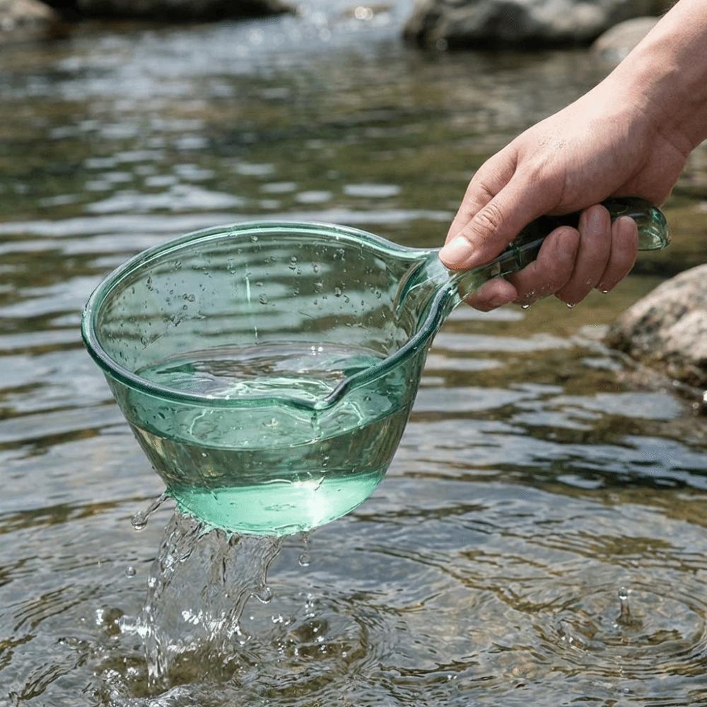 Large Capacity Water Scoop Transparent Bath Water Spoon Shampooing Water Scoop Outdoor