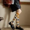 Women Stockings Japanese Fashion Plaid School Girls Long Socks Stockings Women College Style Knitted Cotton Knee Socks Stockings
