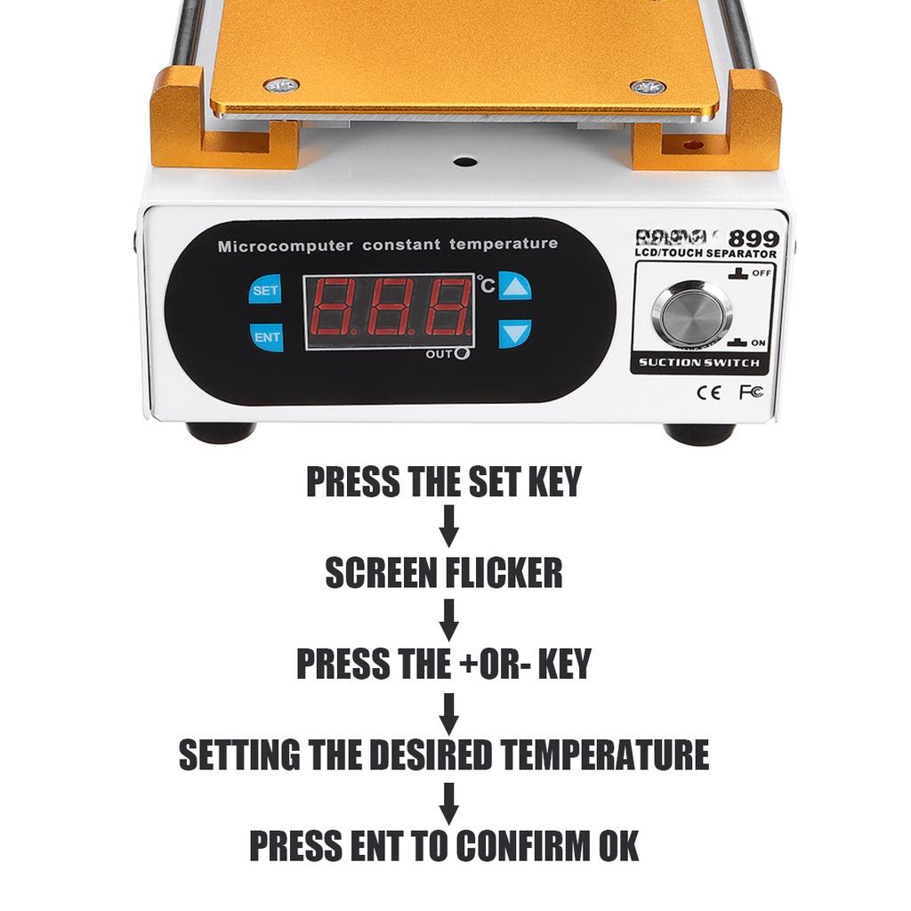 Сепаратор ЖК-экрана, автоматическая нагревательная платформа, машина для ремонта телефона, гладкая пластина, сепаратор экрана, 7 дюймов, 220/110 В