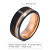[Rockyu] ring men's simple ring black 8mm matte Compatible with metal allergies party accessories
