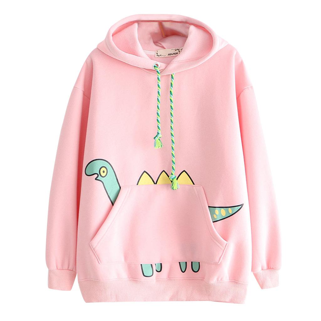 Женские толстовки с капюшоном в стиле аниме, толстовка с рукавами из хлопка, свободный топ, толстый свитер с японским мультфильмом аниме