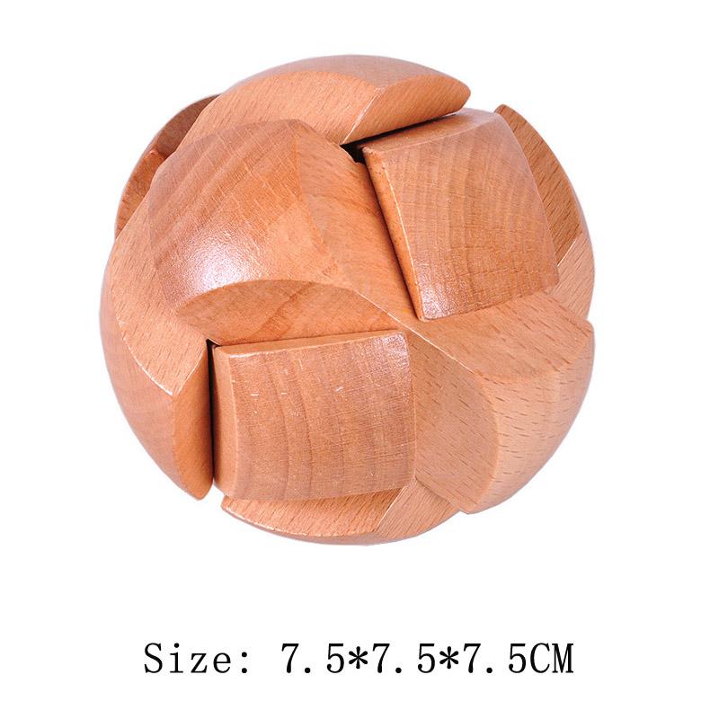 Деревянный замок Kong Ming Lu Ban Lock IQ головоломка Inteligencia Rompecabezas 3D De Madera Монтессори развивающие игрушки