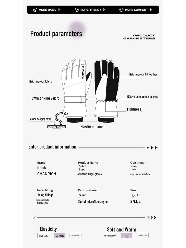 Professional Cold-Resistant Ski Gloves: Waterproof, Warm, Unisex for Snowboarding