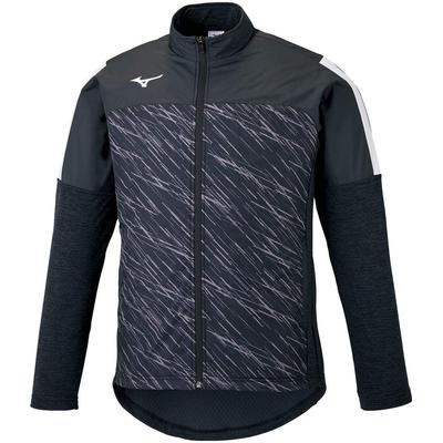 Mizuno Футбольная одежда Гибридный флис Холодная погода Японский размер XL к японскому размеру Футболка, Эластичная, P2MC0520, Черный, (эквивалент XL)