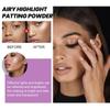 Airy Highlight Patting Powder, Shimmer Glitter Highlighter for Face Body Eyes Lips Hair, Light Smooth Texture, Waterproof Long Lasting Sparkle Makeup