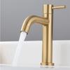 Brush Gold Single Cold Basin Faucet 304 SUS Material Basin Mixer Bathroom Sink Faucet Water  Wash Mixer Tap