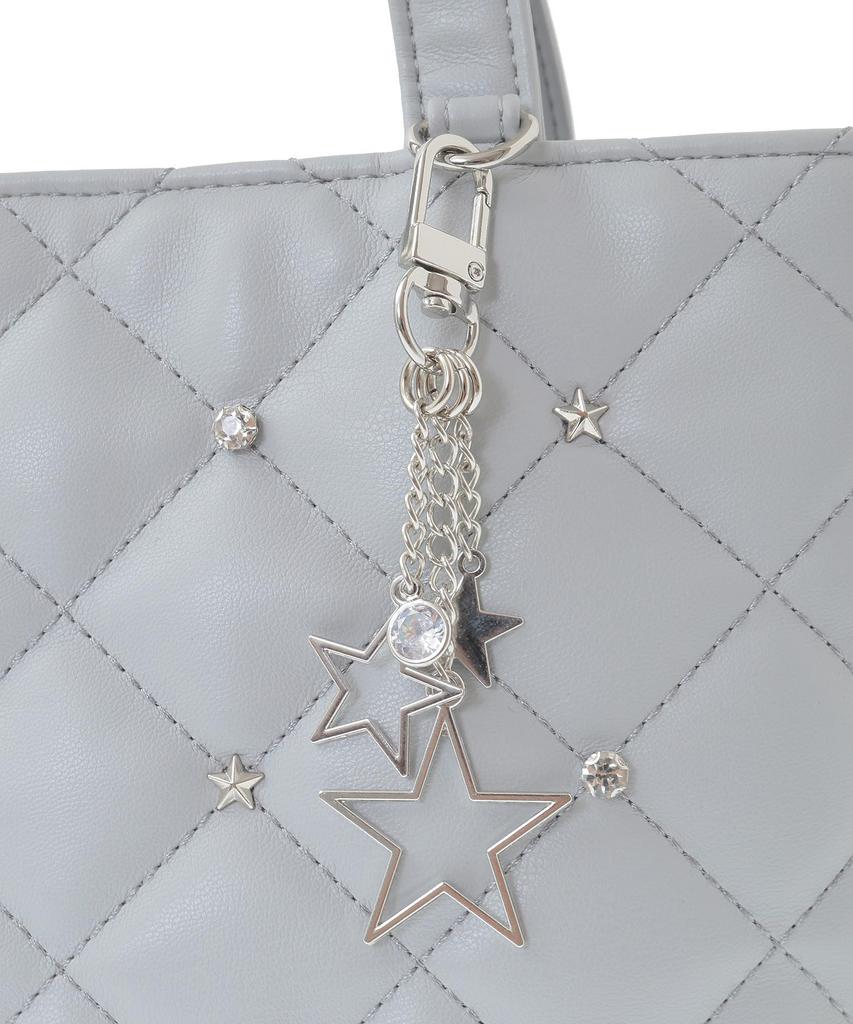 Maison de FLEUR Tote Bag with Star Grayish 08000645200 Women's 2-Way Charm, Blue,