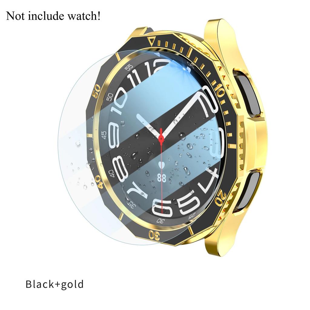 Чехол 3 в 1+Кольцо безеля+Защитная пленка для стекла для Samsung Galaxy Watch 6 Classic 47 мм 43 мм Защитная пленка для экрана Бампер для Galaxy Watch 6 Classic