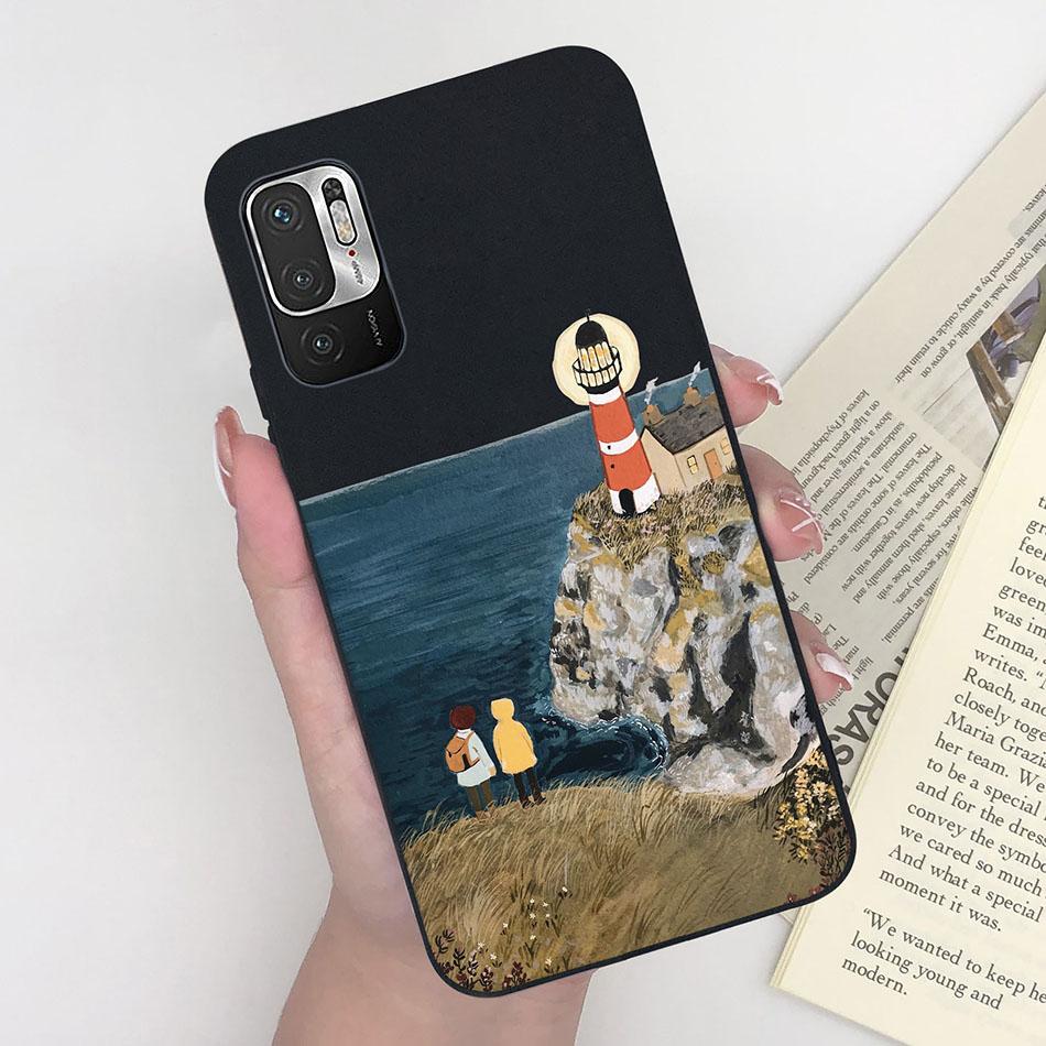 For Xiaomi Redmi Note 10 10T 11 SE 5G Case Pilot Cartoon Pattern Soft Silicone Back Cover For Xiaomi Poco M3 Pro 5G New Bumper