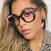 Flower Sunglasses Women Cat Eye Glasses Frame Anti Blue Light Blocking Computer Eyeglasses Ladies Vintage Spectacles Frames