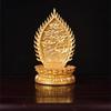 Resin Gold Base Backlight of Guanyin Bodhisattva Buddha Statue Lotus Platform Raised Base Home Furnishings