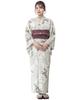SOUBIEN Floro Yukata Set and One Size Fits Flowers In Bordeaux Women's 3-Piece (Yukata, Obi, Geta), All, Western-style (ykt10130-obs00330)
