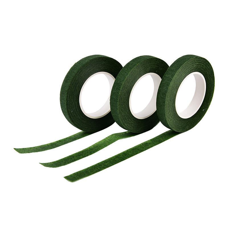 Прочные рулоны водонепроницаемые зеленые флористические стебли эластичная лента флористическая лента 12 мм