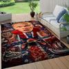 Football Star Style Crystal Velvet Rug, Soft Anti‑Slip Crystal Velvet Carpet for Living Room Bedroom Home Decor