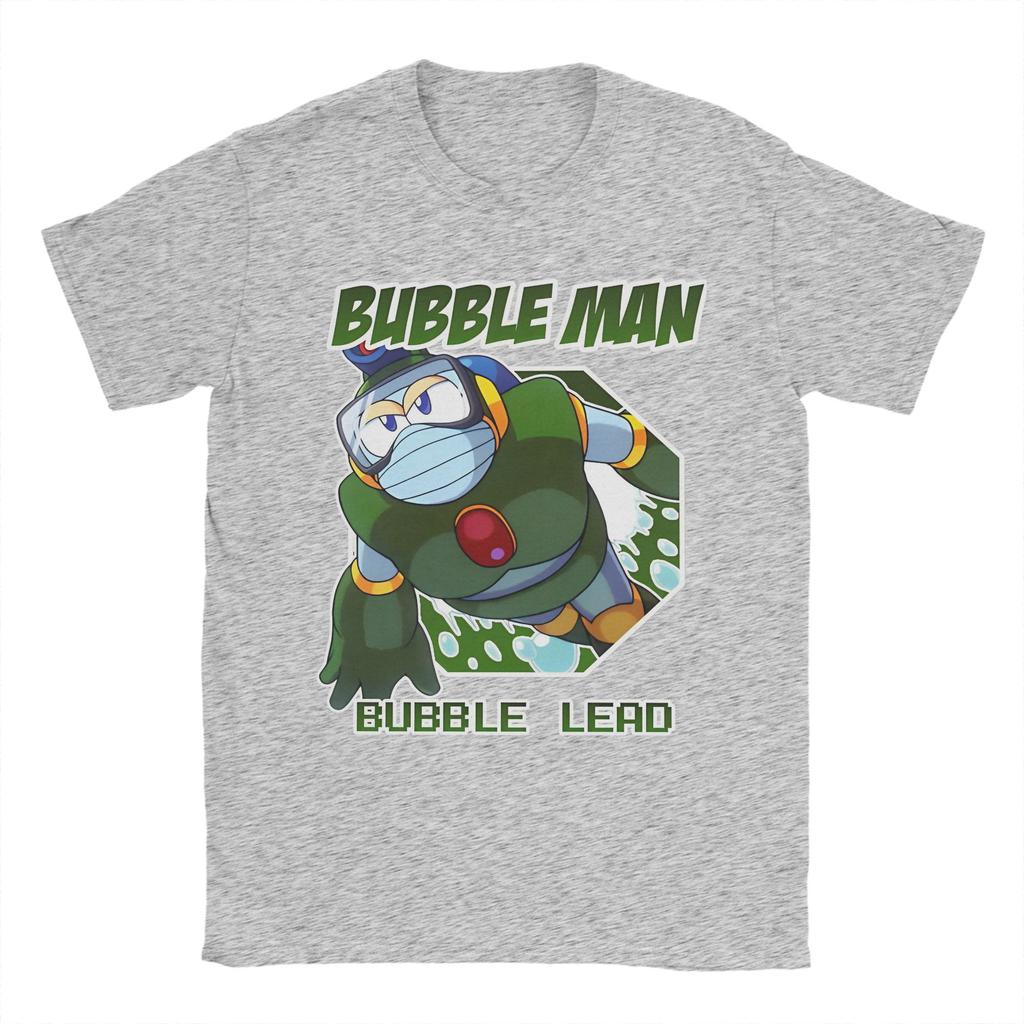 Megaman X Bubble Lead Bubble Man T Shirt Men Cotton Top Tee Aesthetic Crewneck Short Sleeve