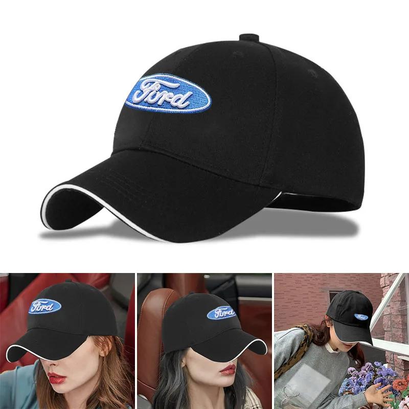 Car Baseball Cap car stickers Outdoor Sport Cotton Sunblock Hat For Ford Focus Mondeo MK2 MK4 MK3 Fiesta ST Line Kugo Transit