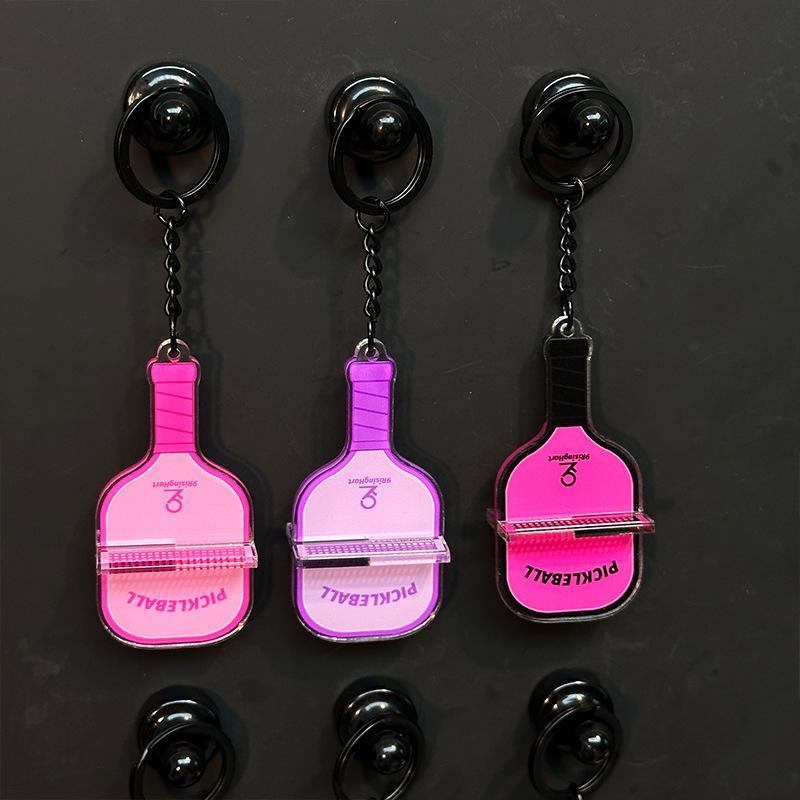 Acrylic Pickleball Keychain Lightweight Scratch Resistant Bag Pendant for Women Pickleball Lovers Party Favors