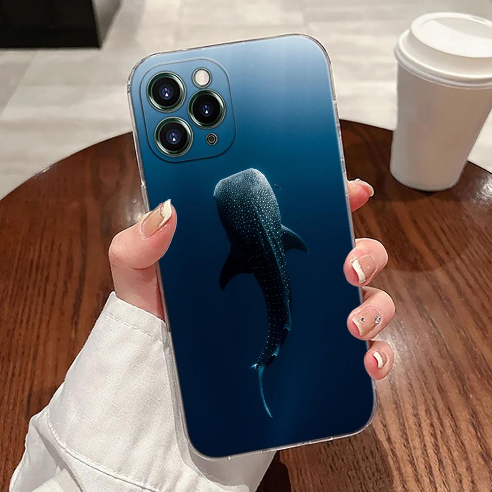 Чехол для телефона Apple iPhone 17 16 15 14 13 12 11 Pro Max 16 Plus 16E 17Air 17Pro с изображением китовой акулы в океане, силиконовый чехол Funda