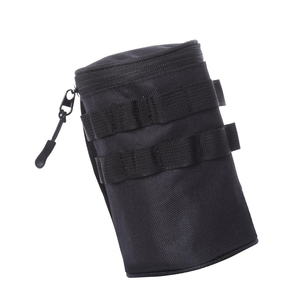 Сумка-держатель для бутылки с водой для путешествий на открытом воздухе, для пеших походов, кемпинга, портативный держатель для стакана с водой, черный S