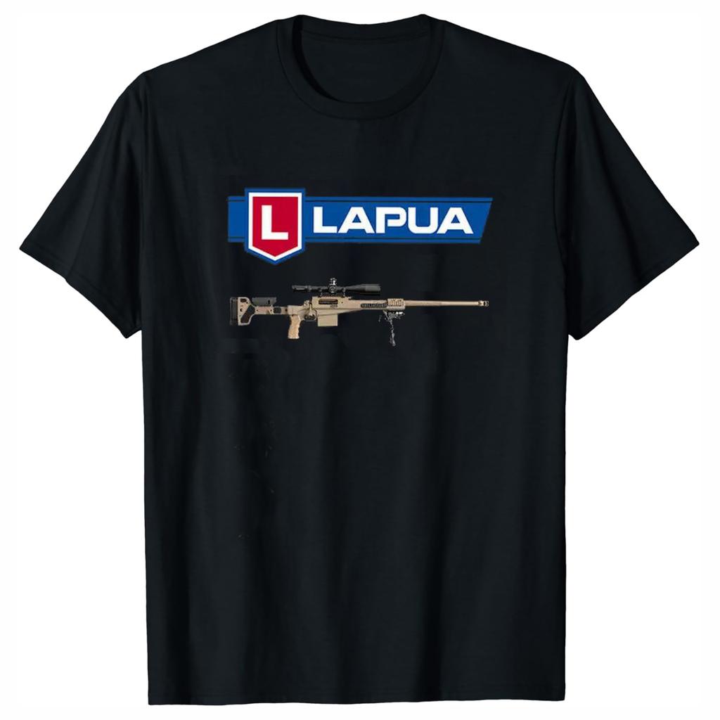 Мужская футболка с графическим принтом снайперской винтовки 338 Lapua Magnum 100% Хлопок Круглый вырез Короткий рукав Летняя Повседневная Уличная