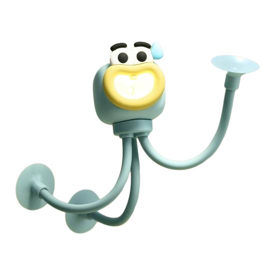 Night Light Creative Shape-Shifting Lighting Adjustable Arm Night Lamp Suction Cup Mini Decorative Lamp for Desk Decor