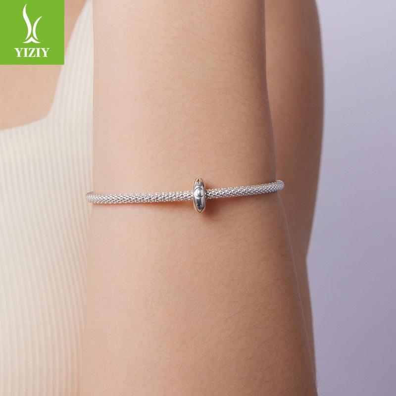 Яркая звезда и луна силиконовый позиционирующий браслет-бусины, мечтательный романтический стерлинговое серебро S925 DIY бусины