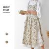 Платье Фартук Хлопок Водонепроницаемый Садовый Принт Цветочный Фартук Регулируемый Кухонный Рабочий Нагрудник Фартуки Для Кофейни