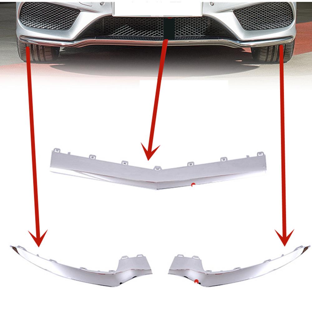 NEW Front Lower Bumper Chrome Molding Trim Silver OE# A2078850774 A2078850874 A2078850974 For Mercedes E CLASS W207 E300 2014-