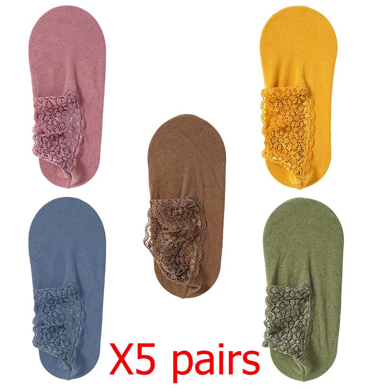 Женские осенне-зимние утолщенные теплые флисовые носки, кружевные носки до щиколотки, нескользящие носки-тахо