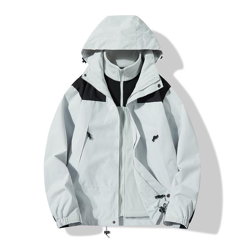 Куртка мужская и женская взрывная куртка зимняя уличная три в одном съемный двухкомпонентный альпинистский костюм пара