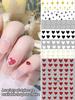 3 Sheets Hearts Nail Stickers  Self Adhesive Heart Nail Decals for Natural Fingernails and Acrylic Nails Heart Nail Decor for Na