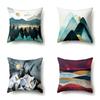 Polyester Pillowcase Mountain Print Pillowcase Waist Cushion Cover Car Cushion Head Cushion Cover