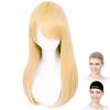 CaseEden Cosplay Wig, Premium Smooth Long Hair, 50cm, Light Gold Blonde, 6066