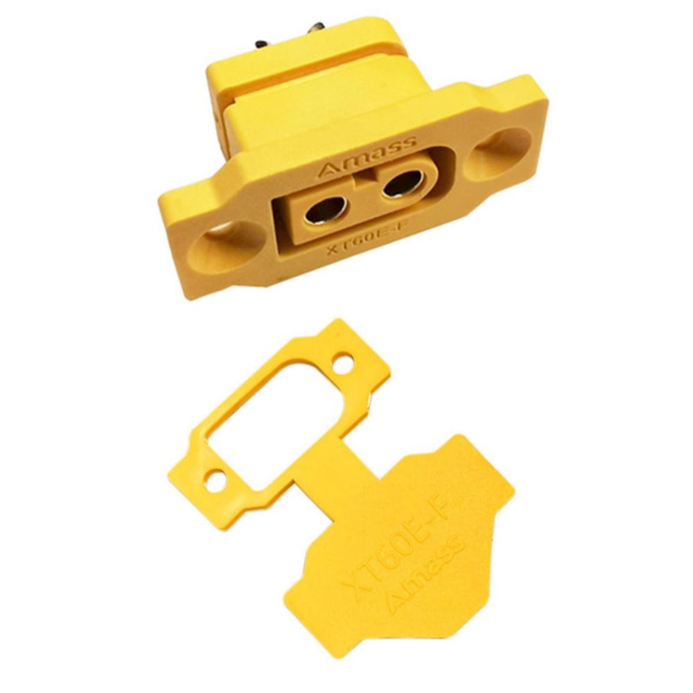 New AMASS XT60E Connector Yellow Black Mountable XT60E Female Plug FPV Racing Fixed Board Plastic XT60E-F Cover RC Accessories