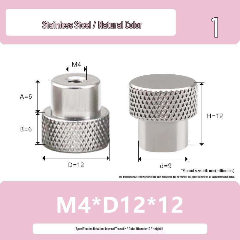 Ручная накатанная гайка из нержавеющей стали Hongkangming для M3-M12.