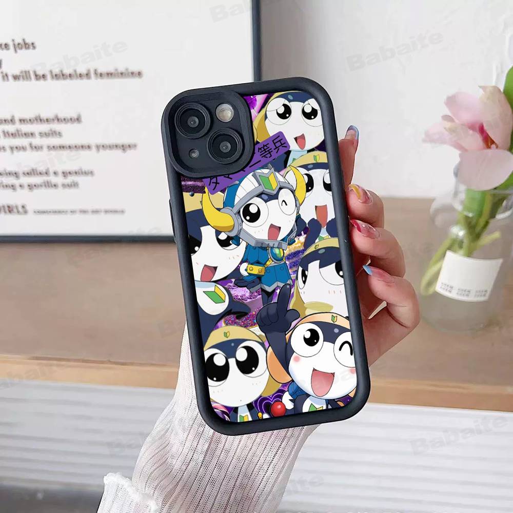 Кероро Лягушонок Крутой Гансо Сержант Для IPhone 17 15 13 12 11 14 Pro Max X XR XS 16 Plus Ударопрочная Конфетная Задняя Крышка
