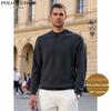 POLOMEISDO 100% Pure Cashmere Round Neck Pullover Sweater for Men