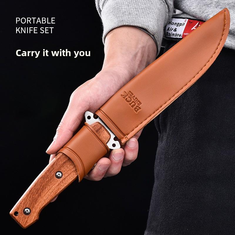 Outdoor Camping Knife High Hardness Sharp Straight Knife Portable Knife Fruit Knife
