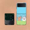 Милый Чехол BuBu DuDu для Samsung Z Flip7 6 Galaxy Чехол Ударопрочный Z Flip5 Z Flip3 4 5G Жесткая Крышка Телефон TPU PC Жесткий Funda