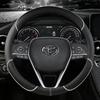 Чехол на руль автомобиля кожа 38 см для Toyota Corolla Fortuner Sequoia Auris Avensis YARIS Vios Celica 86 Rav4 4Runner C-HR