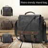 Retro Men's Shoulder Bag New Casual Men's Bag Trend All-in-one Backpack Crossbody Tote Crazy Horse Leather Bag Bag
