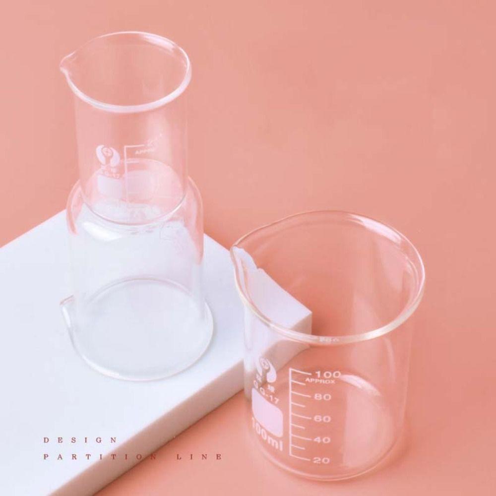 Thicken Glass Low Form Beakers 10ml 25ml 50ml 100ml 150ml Measuring Beaker Chemistry Lab