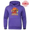 2025 Spring And Autumn Man's Solid Color Popular Coat Jesus Has Your Back Jiu Jitsu Retro Christian Logo Print Pullover Hoodies