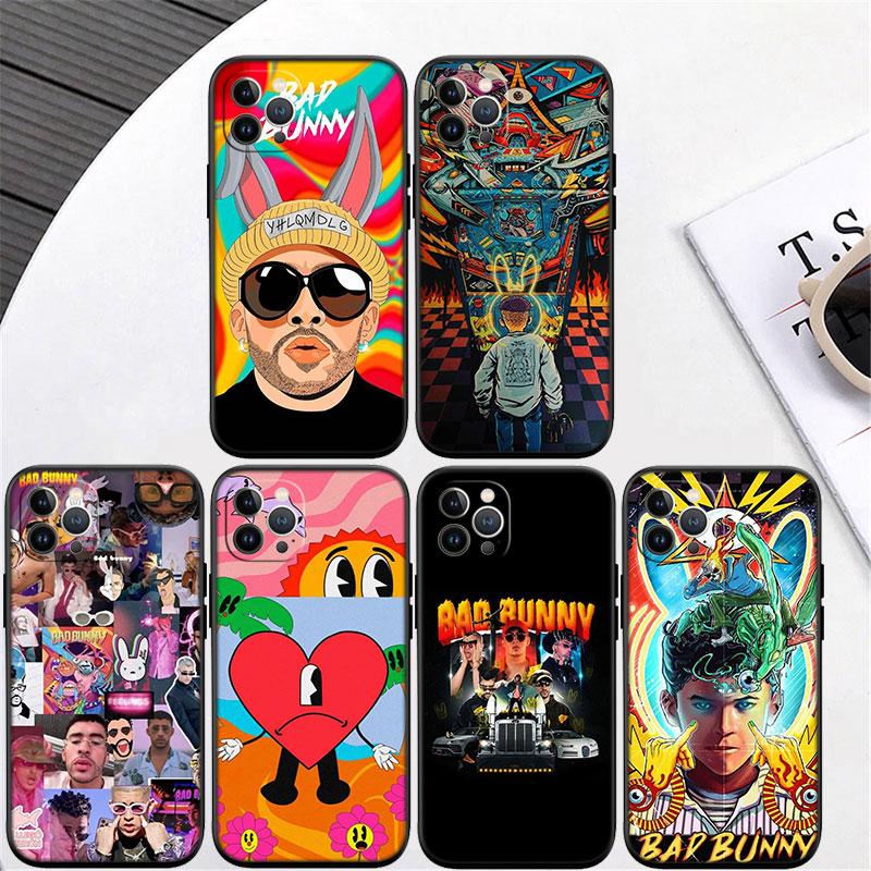 Чехол-обложка премиум-класса Bad Bunny для iPhone 16 15 14 13 Pro Max Plus Mini