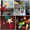 Holiday Celebration Decoration Accessories Three-dimensional Laser Christmas Pentagram Ceiling Decoration Paper Star Scene Lampshade