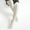 Women Knitted Thigh-high Socks Stretchy Solid Color Boot Socks Long Winter Stockings Over Knee Leg Warmers for Boots Skirts Parties Street