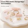 Сумка для хранения ювелирных изделий для серег, колец, ожерелий, пыленепроницаемая, антиокислительная, герметичный пакет для путешествий, портативная косметичка