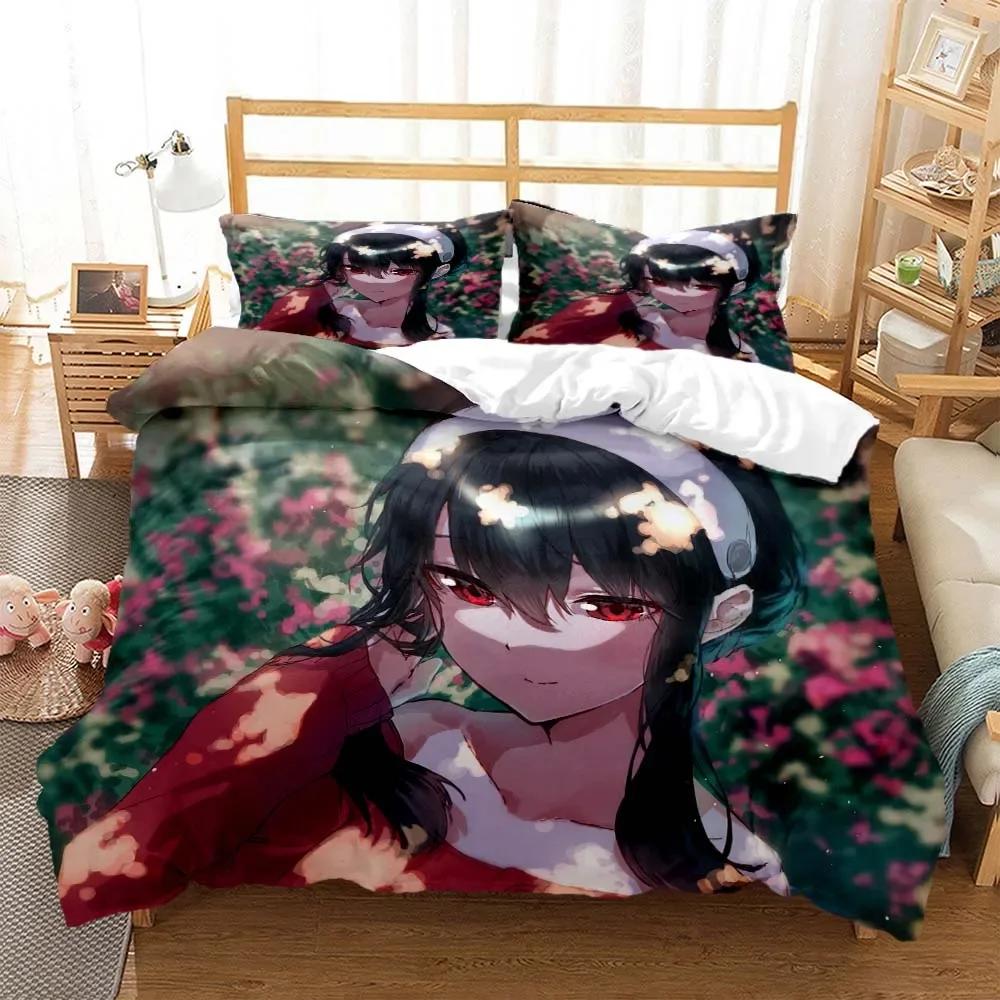 Милые мультяшные персонажи Мультяшное аниме Полный размер Настраиваемые мягкие и удобные комплекты постельного белья-одеяла