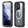 Магнитный Водонепроницаемый Чехол IP68 для IPhone 17 Air 17 Pro 17ProMax со Встроенной Защитой Экрана Пылезащитная Магнитная Крышка